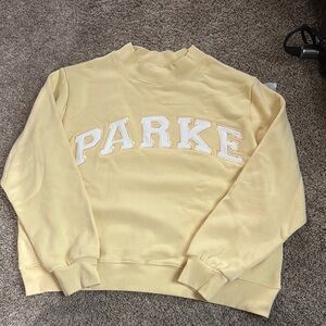 PARKE Women's Yellow Crewneck Sweater